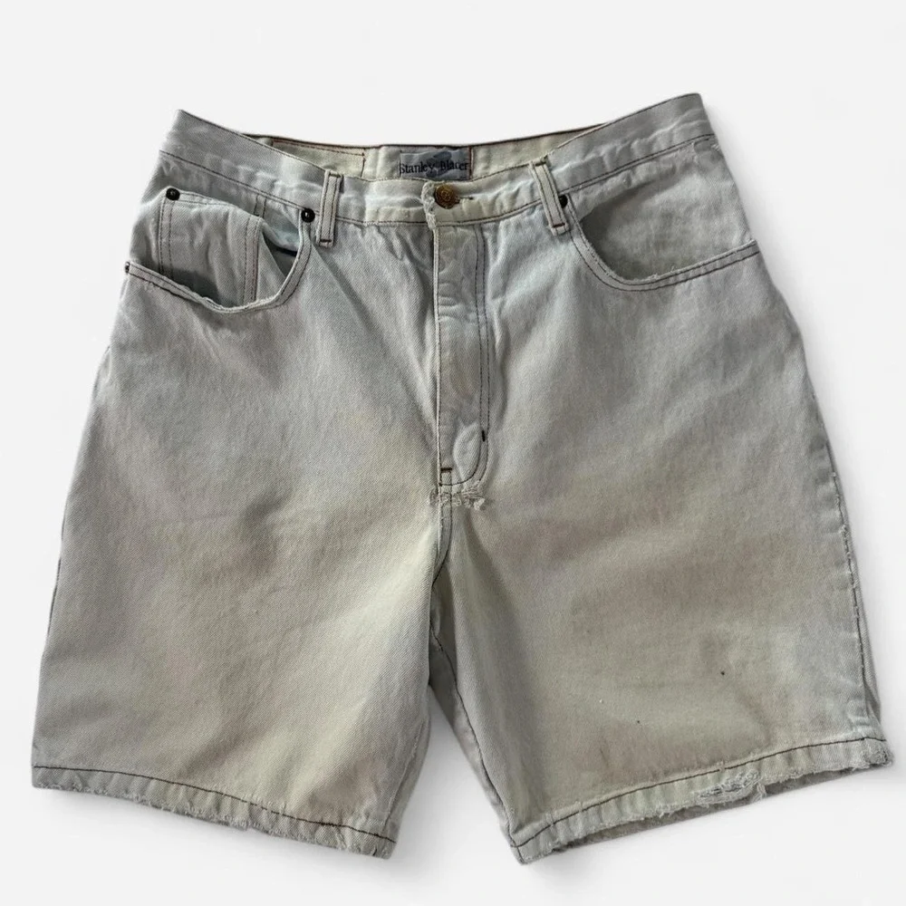 Vintage Stanley Blacker Light blue denim shorts‎
